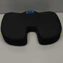 Everlasting Comfort Doctor Recommended Memory Foam Seat Cushion for Office Chairs & Car - Ergonomic Office Desk Accessories - Cushions for Tailbone Pain Relief, Sciatica (Black, Large)