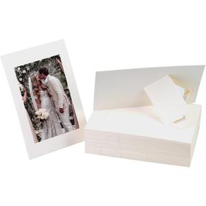 JMUQ 50 Pack Paper Picture Frames 4x6, White Picture Frames Cardboard Pictures Frame with Easel, Bulk Paper Pictures Frame for Wedding, Graduation, DIY Classroom Crafts