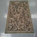 jinchan Eden Floral Washable Area Rug 3x5 Entryway Rug Vintage Lightweight Soft Non-Slip Indoor Low Pile Distressed Green Carpet for Living Room Kitchen Bedroom Entrance Laundry Nursery