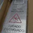 LEIFIDE 4 Pcs Stainless Steel Wet Floor Caution Sign Bulk 8.8 Pound Portable Foldable Handle Bilingual Safety Sign for Kitchen Restaurant Shop Commercial Use Avoid Fall and Slip Accident (Silver), 24 x 8.6 inches