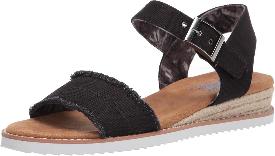 Skechers Women's Desert Kiss-Adobe Princess Sandal (8.5, Black)