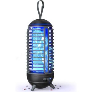 Cordless Bug Zapper Outdoor Rechargeable 2 in 1 Wireless Mosquito Killer Lamp 2500mAh Bug Zapper Electric Trap Ideal Fly Zapper Indoor for Patio, Home, Backyard, Yard, Garden, Campsite (Black)