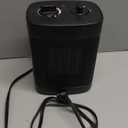 Small Space Heater for Indoor Use 1500W Portable Heater with Wild Range Temperature Adjustment Overheat & Tip Over Protection Electric Heater for Bathroom Black