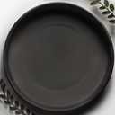 Willowy 15 Inch Black Ceramic Plant Saucer - Drip Trays for 12,13,14 Inch Planters - Plant Saucers for Indoors - Trays for Pots - Pot Saucers - Water Tray - Dishes Saucer