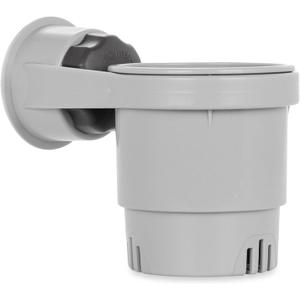 Camco RV Cup Holder with Mechanical Suction  Portable Drink Holder for RVs, Campers, & Boats - Features Heavy-Duty Suction Cup Mount Compatible w/Smooth, Non-Porous Surfaces - Gray (53084) (One Size)