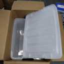 IRIS USA 54 Qt Stackable Plastic Storage Bins with Lids, 6 Pack - BPA-Free, Made in USA - See-Through Organizing Solution, Latches, Durable Nestable Containers, Secure Pull Handle - Clear