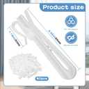 80pcs Plastic Curtain Hooks, Adjustable Pinch Pleat Hooks, Ratchet System Pinch Pleat Curtain Hooks Pinchs Pleated Curtains Drapery Pin Hook for Window/Door/Shower Curtains(Color:White)