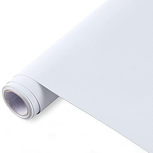 Blackout Window Films, White Sides 100% Light Blocking Window Cover for Bedroom Nursery Day Sleeping, Opaque Static Cling Privacy Film, Non Adhesive Thermal Insulated Window Treatment, 118"x35.4"