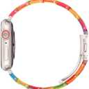 Vamyzji Compatible with Apple Watch Band 41mm 40mm 38mm 42mm 44mm 45mm 46mm 49mm, Light Fashion Resin Tortoise iwatch Band Women for Apple Watch Series 10 Series 9 8 7 6 iWatch SE 5 4 3 2 1, Ultra 2 1