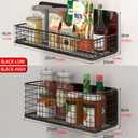 Buyyyit Magnetic Basket Magnetic Fridge Organizer Magnetic Pencil Holder Whiteboard Accessories Home Kitchen Organization (Black-High)