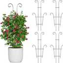 Larger 23.6in Taller Plant Trellis for Climbing Plants Indoor, 4 Pack Metal Garden Trellis for Potted Plants, Rustproof, Larger, Sturdy Climbing Plant Support for Indoor & Outdoor Houseplants