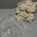 Smiry Waterproof Seat Covers for Dining Room Chairs Set of 4, Stretch Jacquard Removable Washable Chair Seat Slipcovers Protector, No Rear Covers, Taupe