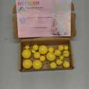 ASTARON Pack of 20 Cake Decoration Balls Cake Toppers, Mini Balloons Cake Toppers for Wedding Party Baby Shower Birthday Cake Decorating (Yellow)