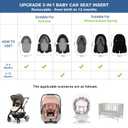 COOLBEBE Upgraded 3-in-1 Babybody Support for Newborn Infant Toddler - Extra Soft Car Seat Insert Cushion Pad, Perfect for Carseats, Strollers, Swings, Black
