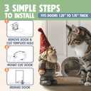 Gnome Door Cat Door for Interior Doors - Stylish & Functional with No Flap, Lockable, and Easy Installation, Spacious Large Kitty Door for Cats Up to 20 lbs, Private and Comfortable Pet Door