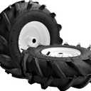 (2 Pack) 13x5.00-6" Tiller Tire and Wheel-Heavy Duty,3/4" Axle & 3-1/8" Centered Hub, Compatible with Craftsman, Troy-Bilt, Lawn Tractors & Tillers  Replacement for Garden, Farm, Landscaping