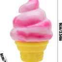 2 x Ice Cream Squeeze Squishy, Ice Cream Cone Squishy, Slow Rise Sensory Fidget Toy, Easter Basket Stuffers Party Favors Summer Sensory Stress Relief (Orange)