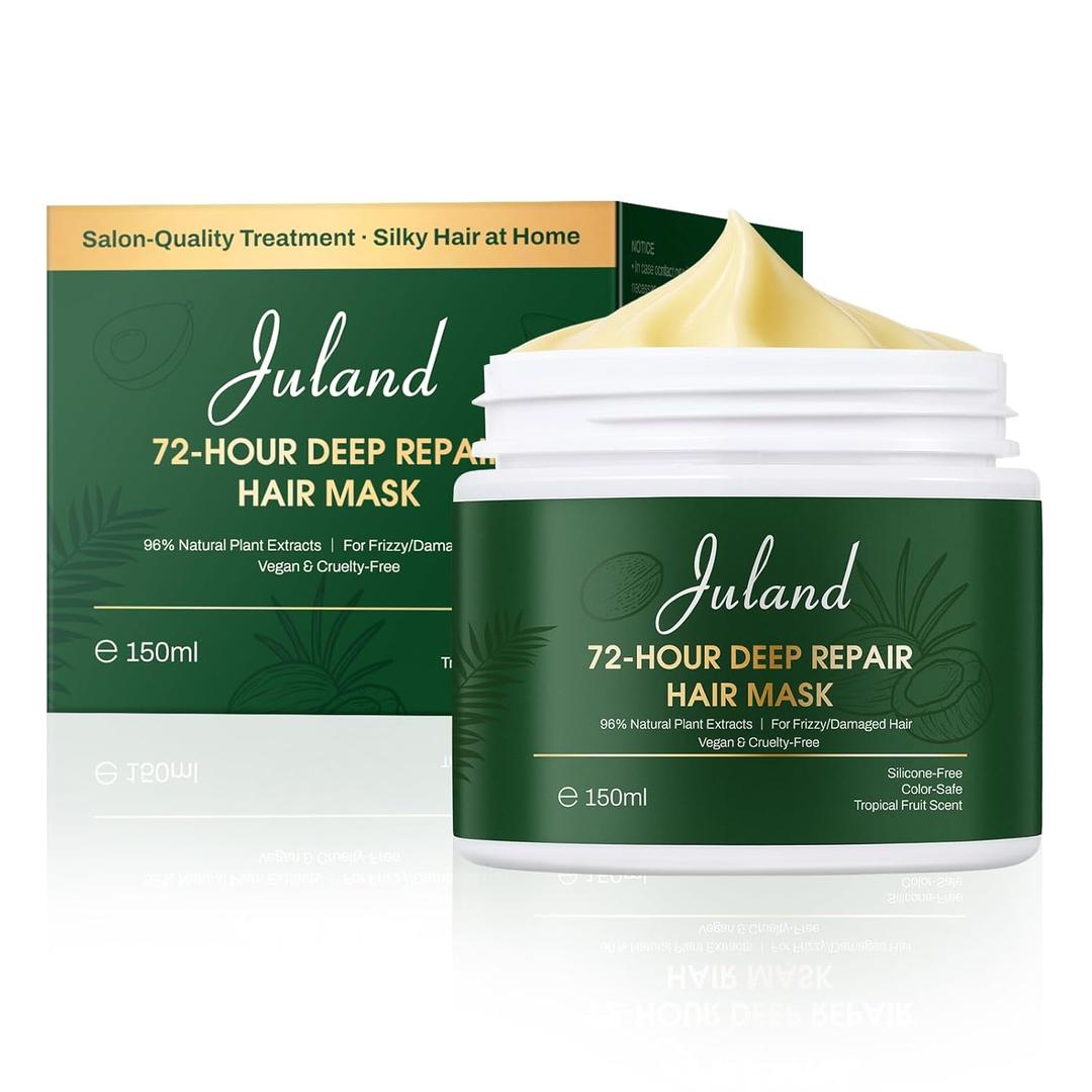 Juland Hair Mask, Collagen Hair Mask with Natural Amla Oil for Moisturization & Damage Repair, Hydroplex Technology for Stronger, Shinier Hai