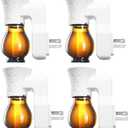 Blank Plug in Air Freshener,4-Set Wall Plug Oil Diffuser for DIY Characteristic Home Scent from Natural Essential Oil, EO+Water, Fragrance Refill (4 Polarized Plug+4 Glass+4 Wick)