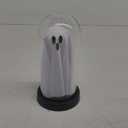 Light Up Ghost in Removable Glass Dome, Cute White Spirit Decoration for Winter Tabletop, Cozy Home Accent, Holiday Night Light for Mantel, Bedroom or Office Decor
