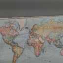 Historic Pictoric Map, 1914 Bartholomew's chart of the world on Mercator's projection, Vintage Wall Art : 36in x 24in