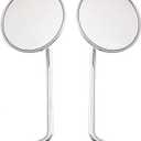 Rear View Mirror 10mm Motorcycle Scooter Round Moped Mirrors for Honda Honda CB 350 450 500 550 600 650 900 750 Suzuki Kawasaki/Universal M10 Chrome Motorcycle Rearview Side Mirrors for Handlebars