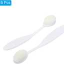PATIKIL Blending Brushes for Crafts, 15 Pcs 4# Plastic Ink Blending Brushes Tool for Card Making Painting Card Making Stamping, White(White Hair)