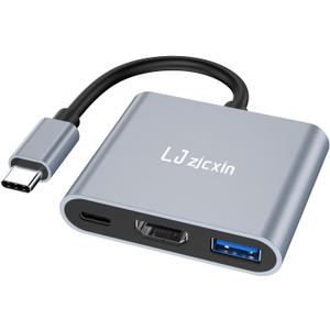 USB C to HDMI Adapter, Type C to 4K HDMI Adapter with 100W PD & USB 3.0 Port Multiport Digital AV Converter for MacBook Pro/air, iPad Pro/air, iPhone 15, Tablets, Switch and More USB-C Devices