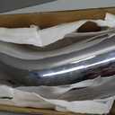 Exhaust Tip, 5 Inch Diesel Exhaust Tip Elbow Tip with a Clamp, 5'' Inlet 8'' Outlet Chrome Exhaust Tip for Pickups, Trucks and Cars
