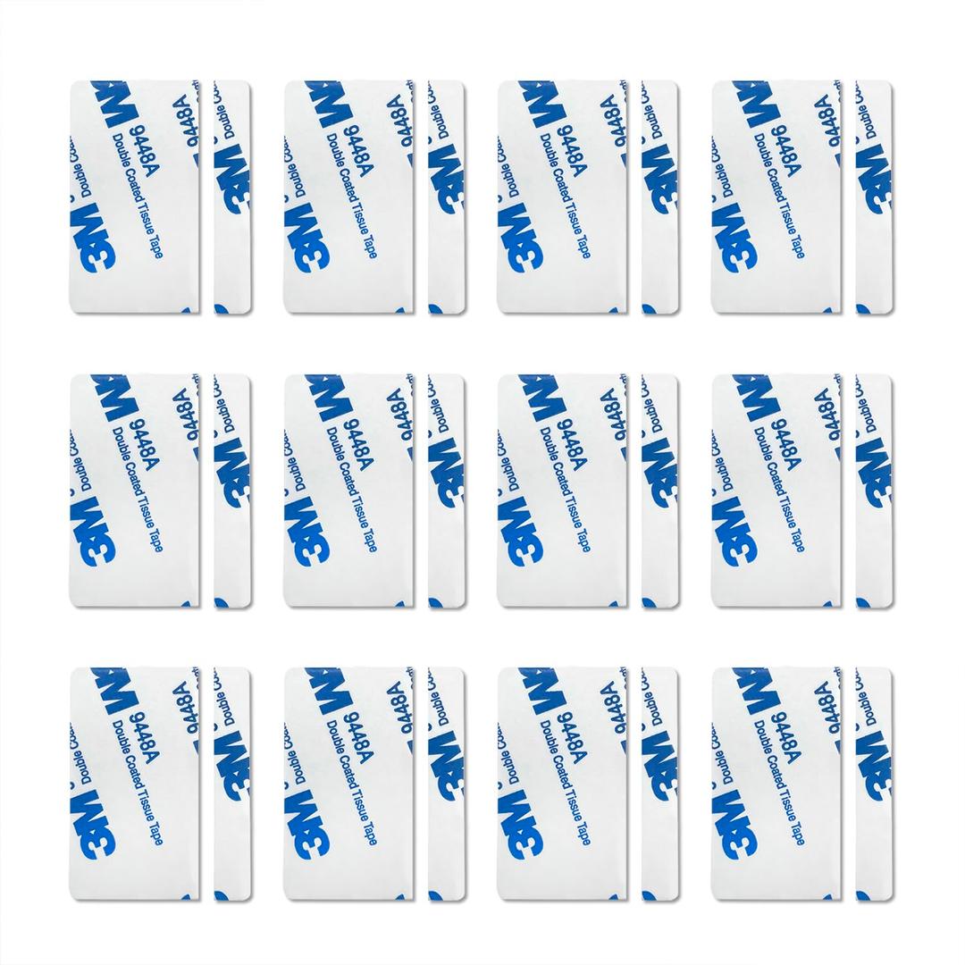 Replacement Adhesive for GE Personal Security Window and Door Alarm, Double Sided Adhesive Pads, Easy Installation(12 Sensor and 12 Magnet Pads)