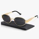 livho 2025 Trendy Oval Sunglasses - Stylish Polarized Shades for Everyday - Retro Metal Frames