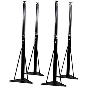 Factory Direct Partners REPLACEMENT Standard Swivel Glide Table Legs for FDP Activity Tables, Adjustable Height 19-30 inches, Includes Legs and Hardware ONLY (4-Pack) - Black, 11024-BK