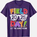 Field Day Let The Games Begin 2025 Kids Boys Girls Teachers T-Shirt S and XS Youth
