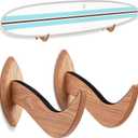 Hang 11 Surfboard Wall Mount - Surf Board Wall Hangers, Surfboard Mount, Beautiful Sustainable Wooden Rack, Perfect to Display Your Board, Surf Racks, Horizontal Hanger, Surfing Accessories (Clear)