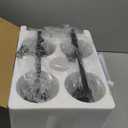 4-Light Bathroom Light Fixtures, Matte Black Modern Vanity Lights Over Mirror with Clear Glass Shade, Bathroom Wall Lamp for Mirror Kitchen Living Room Hallway Cabinet Porch Bedroom Reading room