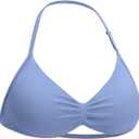 VOYJOY Impact Strappy Bra Sports Bras for Women Basic Crop Workout Sexy Tank Gym Yoga Bra (Blue, L)