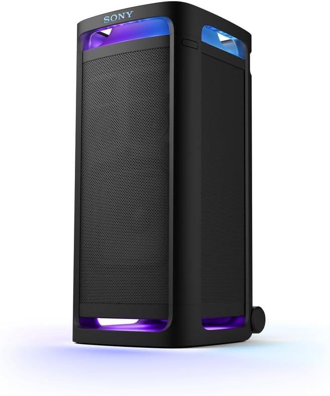 Sony ULT Tower 9AC Bluetooth Karaoke Party Speaker | 360 Sound & Party Lights, Handle and Wheels, 10-Band EQ, 2 Mic/Guitar inputs, Echo and Key Controls, 2 Enhanced Bass Modes
