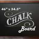 Loddie Doddie Magnetic Chalkboard - 46 in x 34.5 in, Rustic Wood Frame - Menu Board for Kitchen & Magnet Display - Mounting Hardware & Hanging Chalkboard - Meal Planning Chalk Calendar Board for Wall