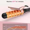 YEEGOR 2 inch Extra Large Curling Iron,Long Barrel Culing Wannd,100-240V Dual Voltage Hair Curler for Big Wave Curls, 12 Temps