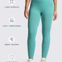 Aoxjox Workout Seamless Leggings for Women High Waisted Fitness Yoga Contour Sculpt Pants 22" (Blue)