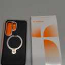 TORRAS Ostand Q3 VegSkin for Samsung Galaxy S26 Ultra Case Leather, 360 Magnetic Stand, Fit for MagSafe, Premium Vegan Leather Case for S26 Ultra Case, Microfiber Lining, Obsidian Black