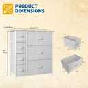 DWVO Dresser for Bedroom, 7 Drawers Fabric Dresser, Organizer Unit for Living Room, Hallway, Closets - Sturdy Steel Frame, Wooden Top & Easy Pull Fabric Bins, Light Gray