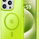 MOCCA Strong Magnetic for iPhone 15 Pro Case, [Compatible with Magsafe][13FT Military Drop Protection] Slim Translucent Matte Shockproof Case for iPhone 15 Pro Phone Case 6.1'', Lime Green