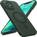 Faiono Magnetic for iPhone 15 Case [Full Camera Protection][Military-Grade Protection][Compatible with MagSafe] Shockproof Protective Slim Phone Case for iPhone 15, Forest Green