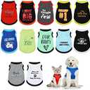 9 Pieces Dog Shirts Pet Printed Clothes with Funny Letters Summer Pet T Shirts Cool Puppy Vest Breathable Dog Outfit Soft Cat Sweatshirt for Chihuahuas Cats Accessories, 9 Styles(X-Small)