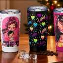 20oz Mom Tumbler Insulated Thermal Coffee Cup - Portable Travel Mug with Cute Cartoon Patterns, Leak-Proof for Mom, Great Mothers Day Gift for Daily Use Office OutdoorWhite