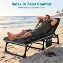 ABORON Heavy Duty Tanning Chair,Outdoor 5-Position Folding Chaise Lounge Chair with Pad,Portable Beach Lounge Chair for Outdoor Sunbathing Patio Pool Lawn Deck Poolside, 75.2x26.8x11.8 inches