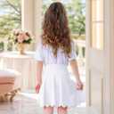 Toddler Girl Skirts with Shorts and Pockets Athletic Shorts Skirts for Girl A Line Scalloped Tennis Skater Skorts (White)