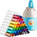 Jar Melo Jumbo Crayons for Toddlers, 36 Colors Washable Crayons with 108 Free PDF Coloring Pages, Unbreakable and Easy to Hold, Safe Art Supplies for Kids Ages 1-3, 2-4, 4-8