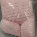 WERDIM Reading Pillow for Sitting in Bed, Faux Fur Back Pillow for Rest, Bed Chair Pillow with Arms and Pockets(XLarge, Pink)